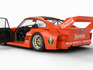 Porsche 935 77 1977 52 Jagermeister Racing HQ interior Modèle 3D