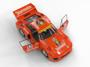 Porsche 935 77 1977 52 Jagermeister Racing HQ interior Modèle 3D