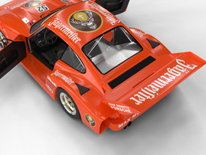 Porsche 935 77 1977 52 Jagermeister Racing HQ interior Modèle 3D