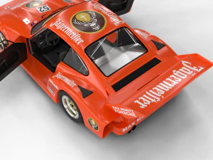 Porsche 935 77 1977 52 Jagermeister Racing HQ interior 3D Model