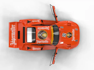 Porsche 935 77 1977 52 Jagermeister Racing HQ interior 3D Model