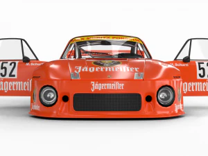 Porsche 935 77 1977 52 Jagermeister Racing HQ interior 3D Model