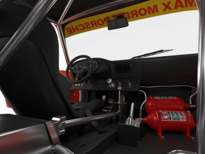 Porsche 935 77 1977 52 Jagermeister Racing HQ interior Modèle 3D