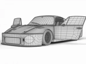 Porsche 935 77 1977 52 Jagermeister Racing HQ interior 3D Model