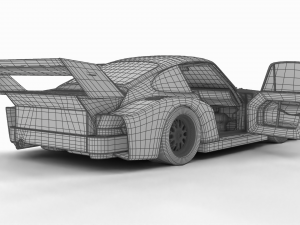 Porsche 935 77 1977 52 Jagermeister Racing HQ interior Modèle 3D