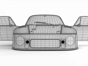 Porsche 935 77 1977 52 Jagermeister Racing HQ interior 3D Model