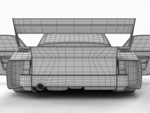 Porsche 935 77 1977 52 Jagermeister Racing HQ interior Modèle 3D