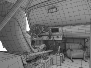 Porsche 935 77 1977 52 Jagermeister Racing HQ interior Modèle 3D