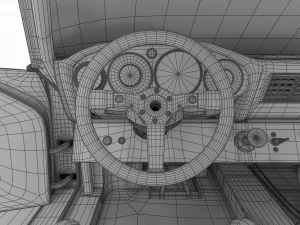 Porsche 935 77 1977 52 Jagermeister Racing HQ interior 3D Model