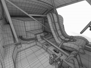 Porsche 935 77 1977 52 Jagermeister Racing HQ interior Modèle 3D
