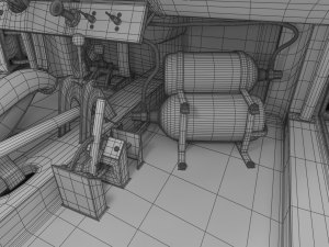 Porsche 935 77 1977 52 Jagermeister Racing HQ interior Modèle 3D