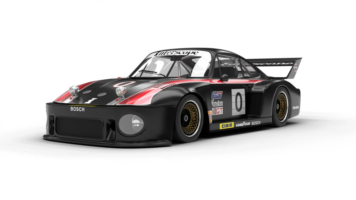 Porsche 93577 1977 Daytona Racing 3D Model .c4d .max .obj .3ds .fbx .stl .blend 