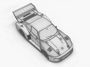 Porsche 93577 1977 Daytona Racing Modello 3D