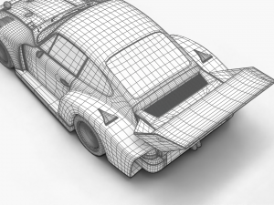 Porsche 93577 1977 Daytona Racing Modello 3D