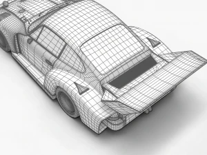 Porsche 93577 1977 Daytona Racing 3D Model