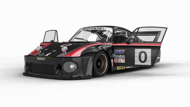 Porsche 93577 1977 Daytona Racing HQ 3D 模型 .c4d .max .obj .3ds .fbx .stl .blend 