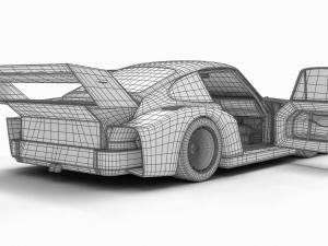 Porsche 93577 1977 Daytona Racing HQ 3D 模型