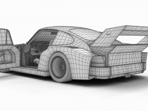 Porsche 93577 1977 Daytona Racing HQ 3D 模型