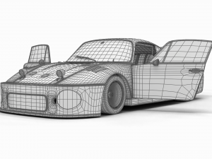 Porsche 93577 1977 Daytona Racing HQ 3D 模型