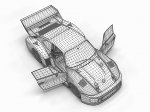 Porsche 93577 1977 Daytona Racing HQ 3D 模型