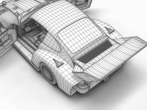 Porsche 93577 1977 Daytona Racing HQ 3D 模型