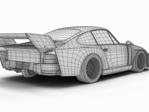 Porsche 935 77 1977 Vaillant DRM Racing 3D Модель