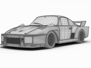 Porsche 935 77 1977 Vaillant DRM Racing 3D Модель