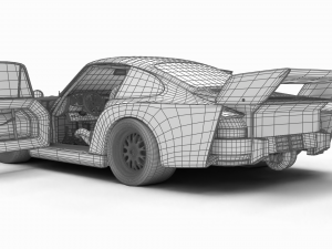 Porsche 93577 1977 Vaillant DRM Racing HQ 3Dモデル