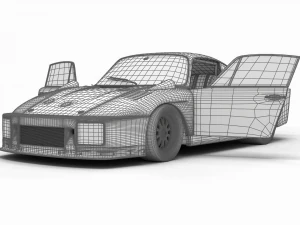 Porsche 93577 1977 Vaillant DRM Racing HQ 3D Model