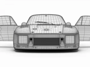Porsche 93577 1977 Vaillant DRM Racing HQ 3D Model