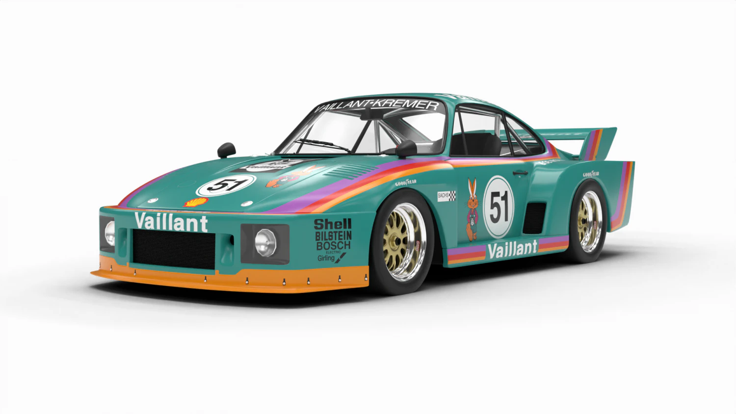 Porsche 935 K2 1977 Kremer Racing 3D Model .c4d .max .obj .3ds .fbx .stl .blend 