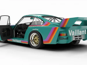 Porsche 935 K2 1977 Kremer Racing HQ 3D Model