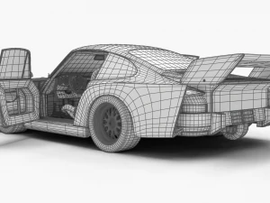 Porsche 935 K2 1977 Kremer Racing HQ 3D Model