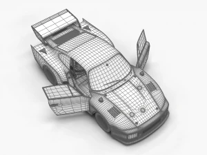 Porsche 935 K2 1977 Kremer Racing HQ 3D Model