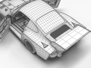 Porsche 935 K2 1977 Kremer Racing HQ 3D Model