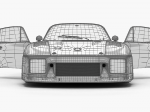 Porsche 935 K2 1977 Kremer Racing HQ 3D Модель