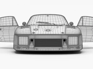 Porsche 935 K2 1977 Kremer Racing HQ 3D Model