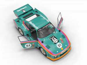 Pack Porsche 935 car HQ interior 3D Model