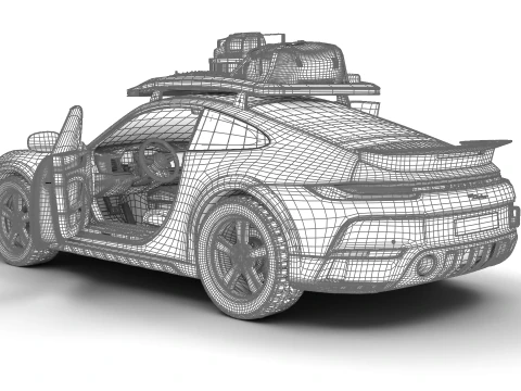 Porsche 911 Dakar 2023 HQ 3D Model