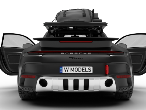 Porsche 911 Dakar 2023 HQ interior 3D Модель