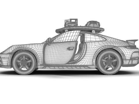Porsche 911 Dakar 2023 HQ interior 3D Модель