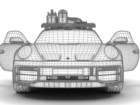 Porsche 911 Dakar 2023 HQ interior 3D Модель