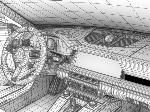Porsche 911 Dakar 2023 HQ interior 3D Модель