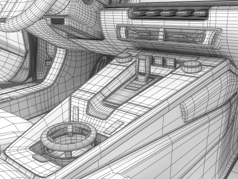 Porsche 911 Dakar 2023 HQ interior 3D Модель