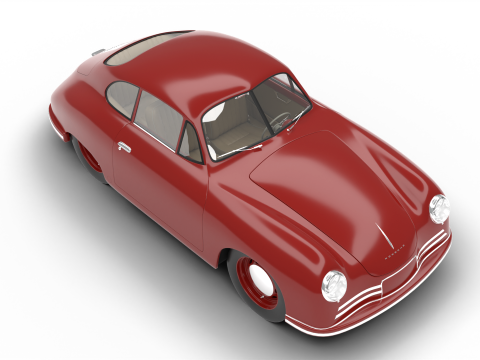 Porsche 356-2 Coupe 1948 Modelo 3D