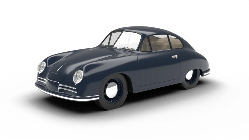 Porsche 356-2 Coup&eacute; 1948 3D Model .c4d .max .obj .3ds .fbx .stl .blend 