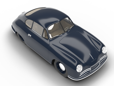 Porsche 356-2 Coupe 1948 Model 3D
