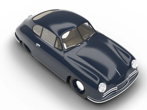 Porsche 356-2 Coup&eacute; 1948 3D Model