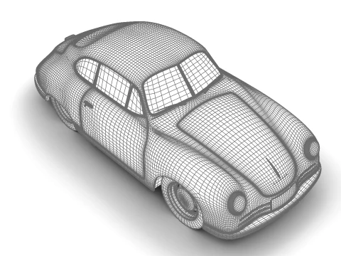 Porsche 356-2 Coup&eacute; 1948 3D Model