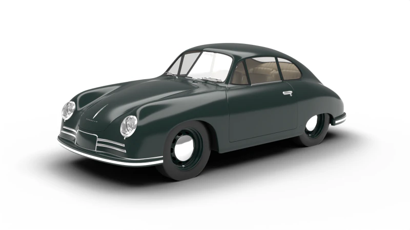Porsche 356-2 Coup&eacute; 1948 3D Model .c4d .max .obj .3ds .fbx .stl .blend 